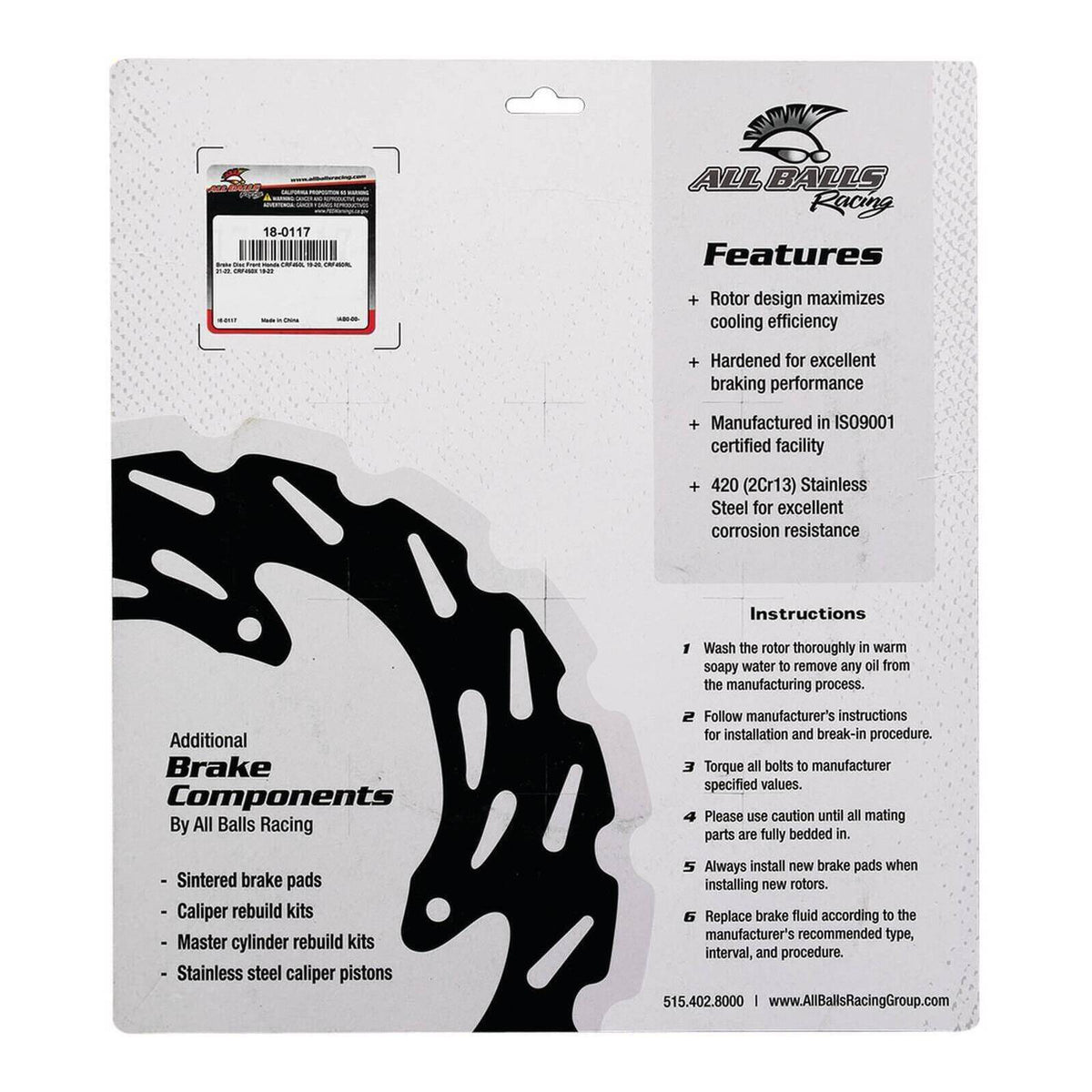 Brake Disc Front 18-0117