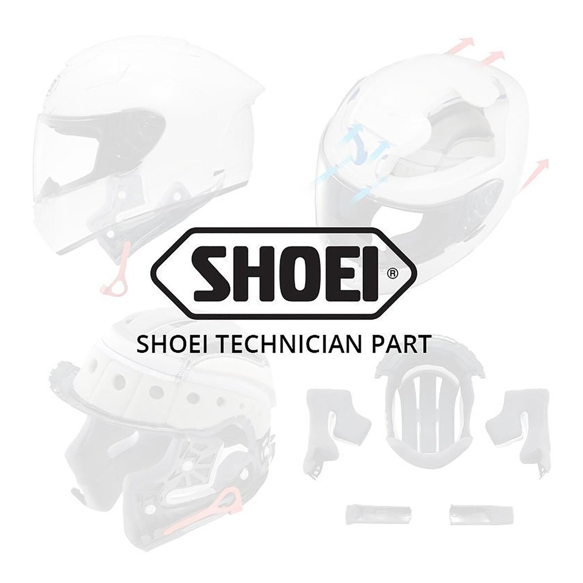 Shoei Neotec Top Air Outlet - Red