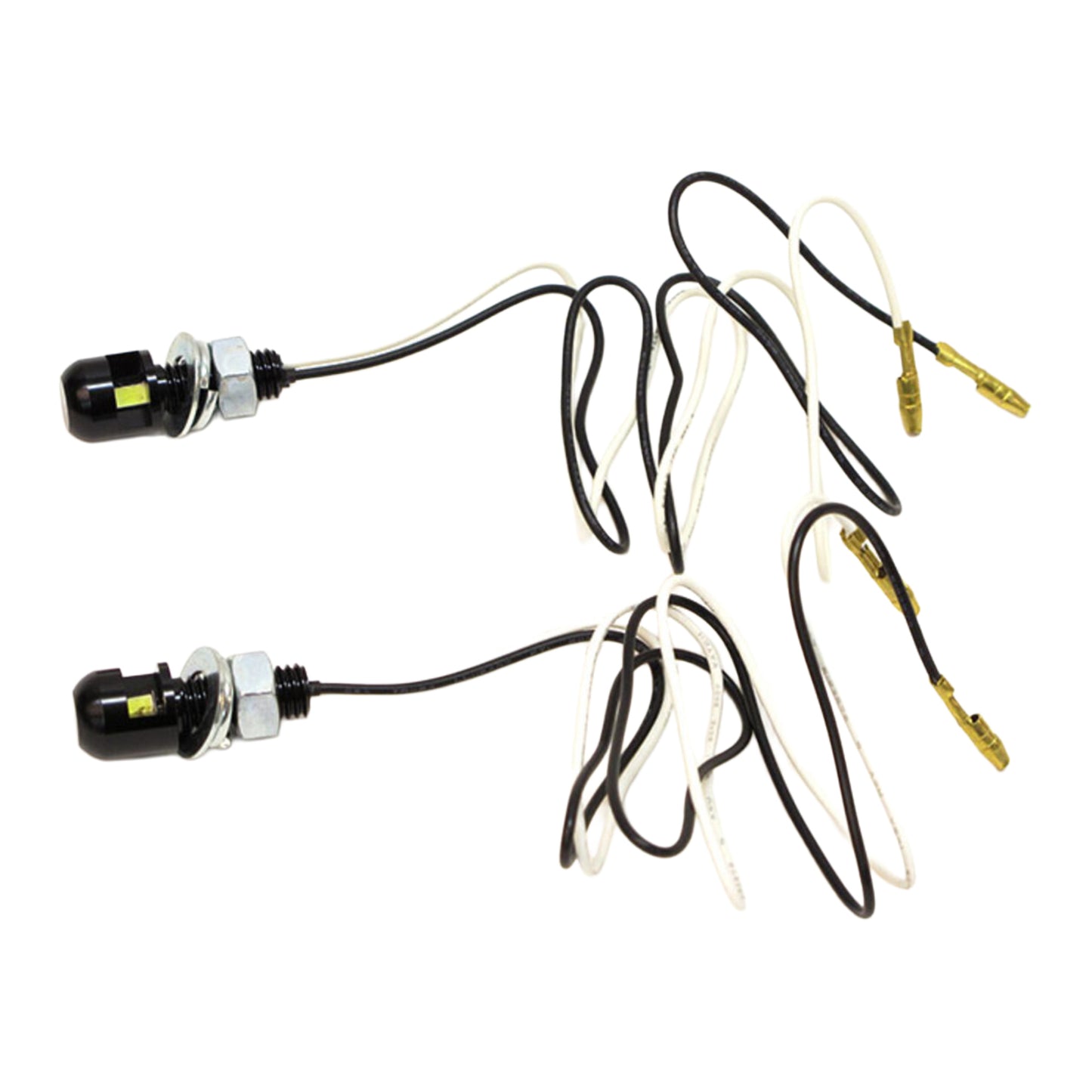 WHITES NUMBER PLATE LED BOLT LIGHT 13.5X12.8 BLK (Pair)