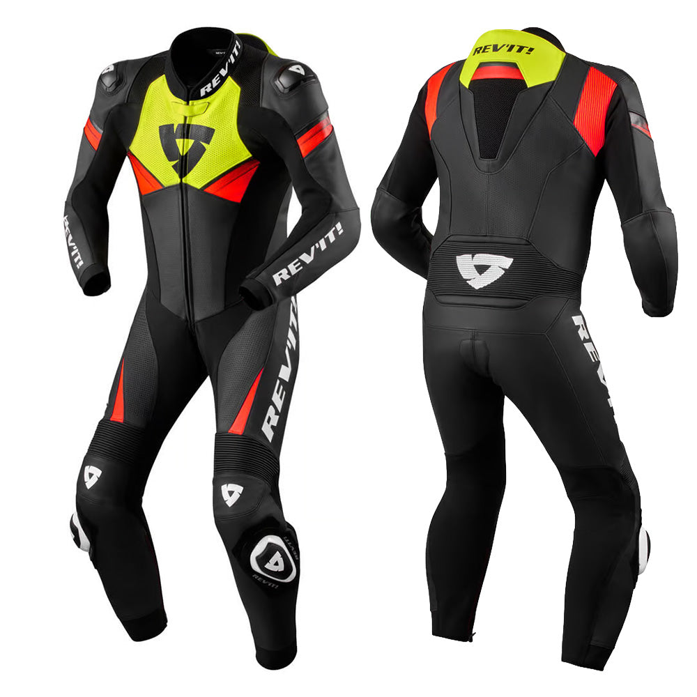 Argon 2 One Piece Race Suit Black-Neon Yellow