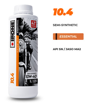 IPONE 10.4 - Semi Synthetic 4T Oil - Orange Belt Essential Motor Oil