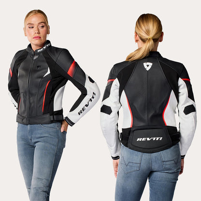 Jacket Xena 4 Ladies - White-Neon Red