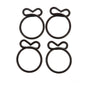 All Balls Racing Fuel Hose Clamp Kit - 16.6mm Wire (4 Pack)