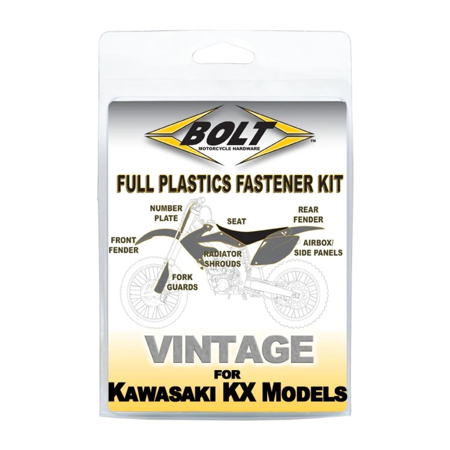 Bolt Body Work Fastener Kit Kawasaki KX125/250 '88-'89 KX500 '88-'04