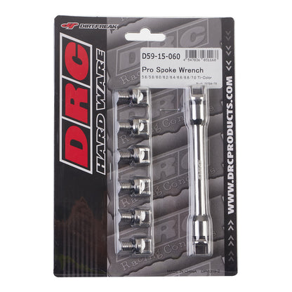 DRC PRO SPOKE WRENCH 5.6-7.0 TI-COLOUR
