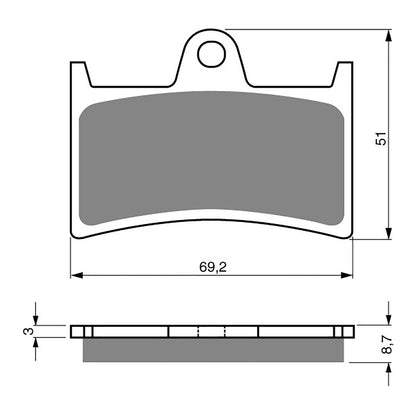GOLDfren Brake Pads - GPR Sintered Racing
