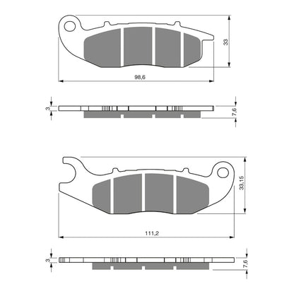 GOLDfren Brake Pads - S3 Sintered Sports
