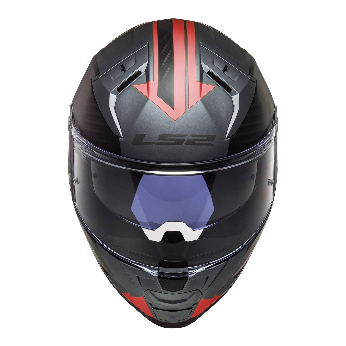 LS2 FF811 Vector II Splitter Helmets - Matte Titanium / Red