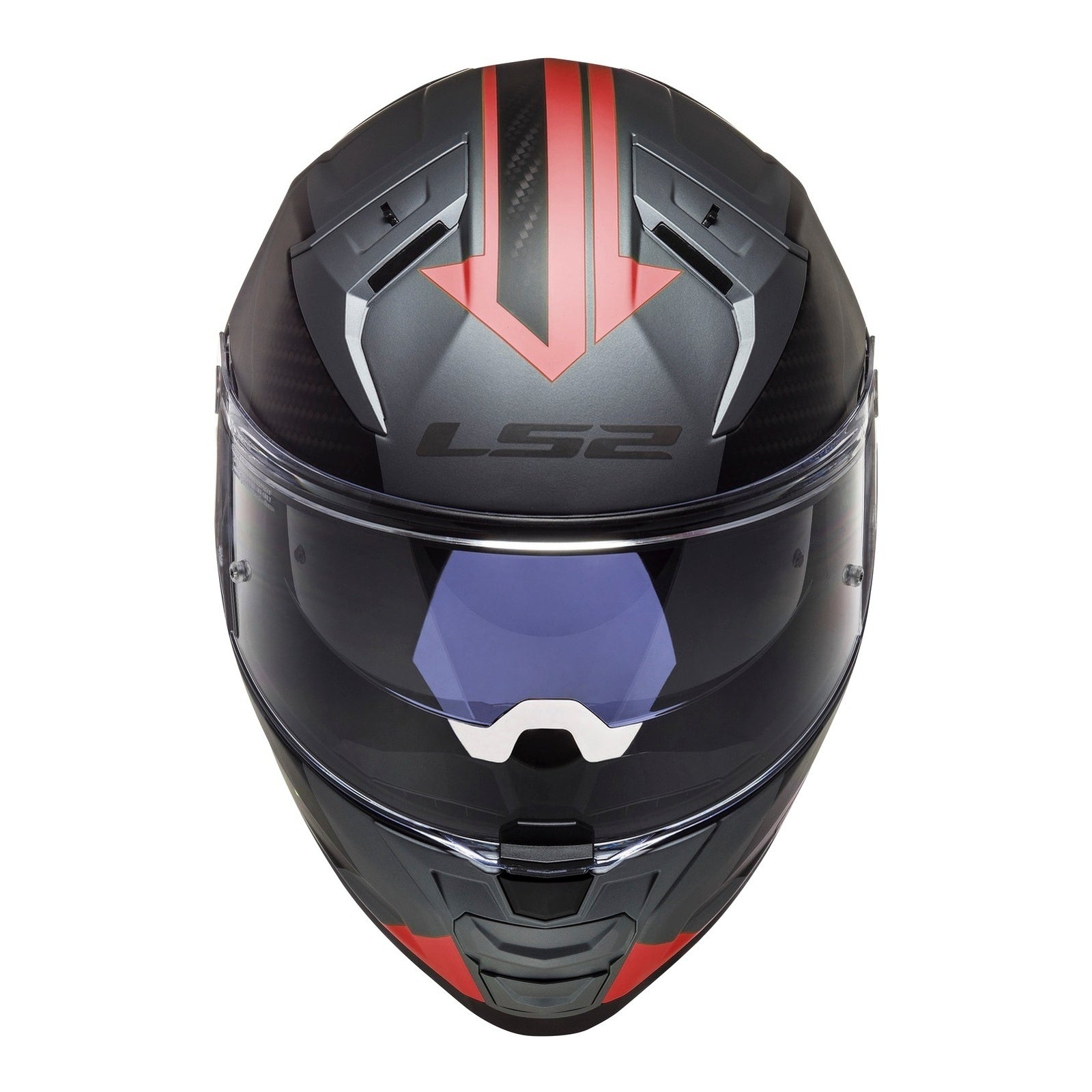 LS2 FF811 Vector II Splitter Helmets - Matte Titanium / Red