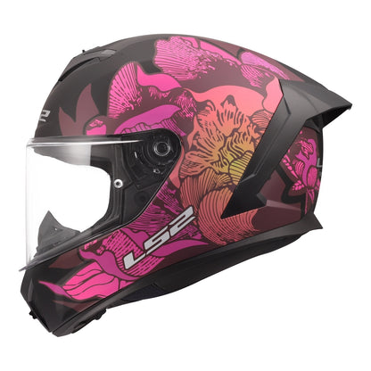 LS2 FF820 Rapid III Poppies Helmet - Black / Pink