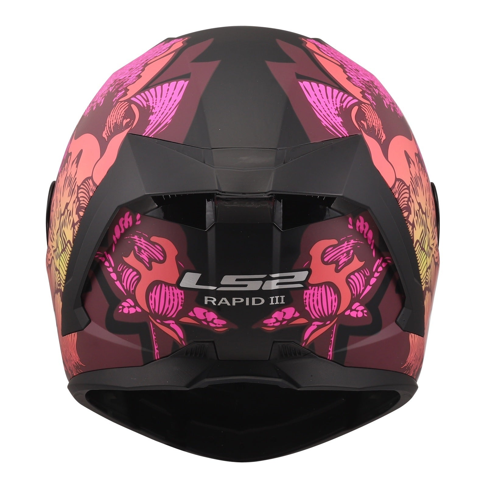 LS2 FF820 Rapid III Poppies Helmet - Black / Pink