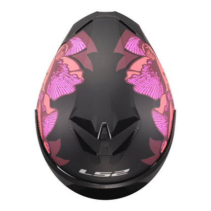 LS2 FF820 Rapid III Poppies Helmet - Black / Pink