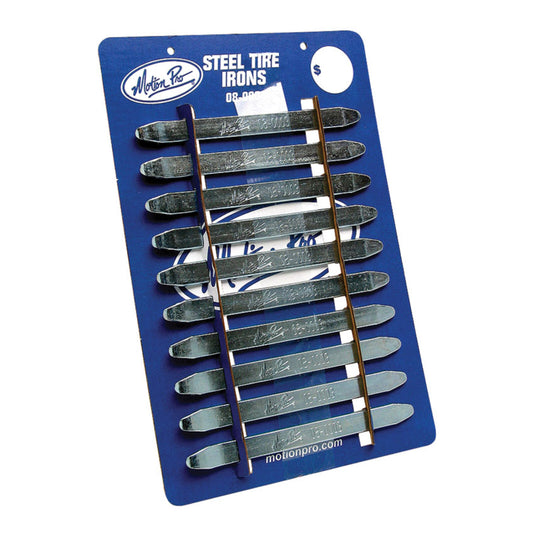 Motion Pro Steel Tyre Levers 8 1/2in Card of 10