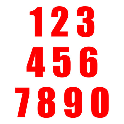 Whites Race Number - Red #0 (10 Pack)