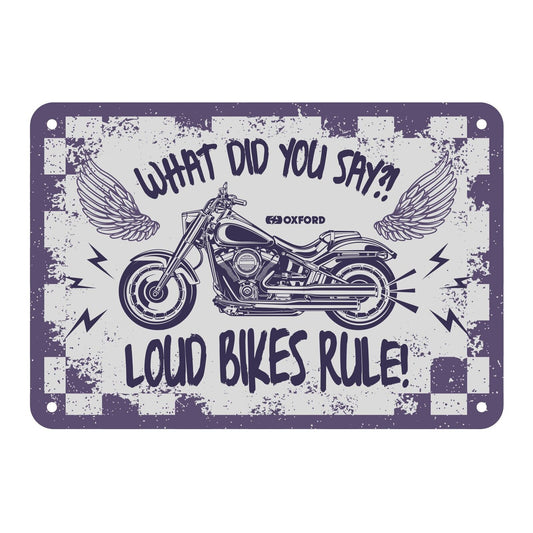 Oxford Garage Metal Sign: What Did You Say