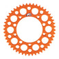 Renthal Rear Sprocket 48T Alloy 7075-T6 Grooved - Orange (KTM, Husqvarna)