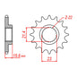 RK 577 Steel Front Sprocket #520