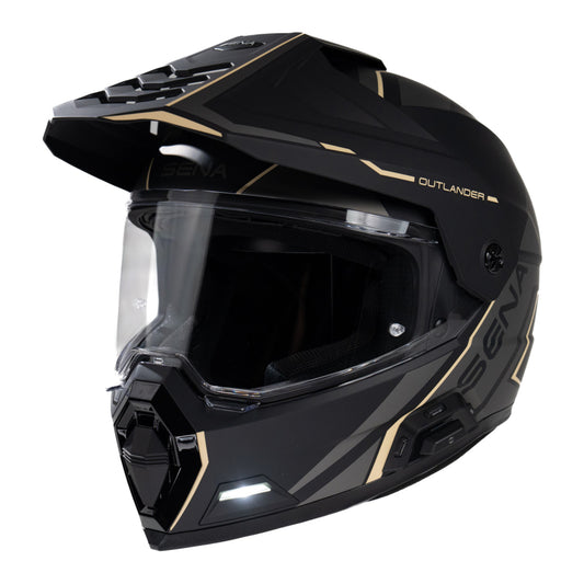 Sena Outlander Smart ADV Dual-Sport Helmet - Matte Black