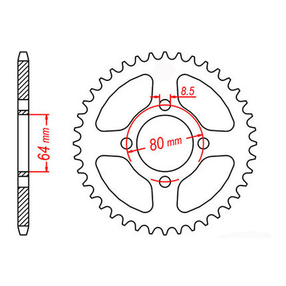 Sprocket Kit Yamaha PW80 - 420MS 15/32