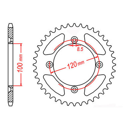 Sprocket Kit Suzuki RM85L (Big wheel) - 428H 13/47