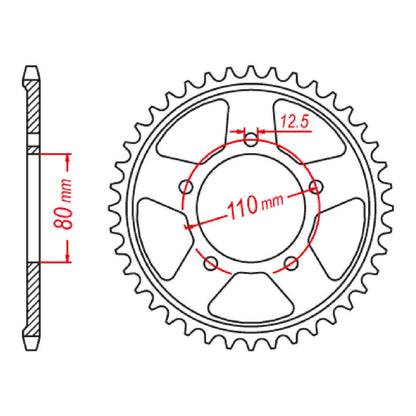 Sprocket Kit Honda CRF1000L Africa Twin '16- (recc) 525ZXW 16/42