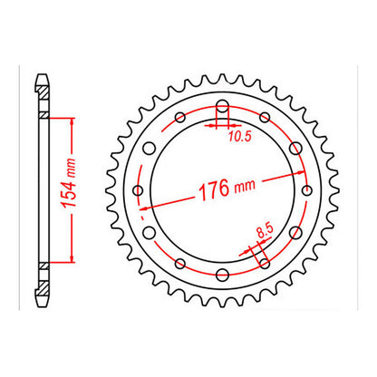 Sprocket Kit Honda CB1000R Predator '08-'11 (recommended) - 530ZXW 1