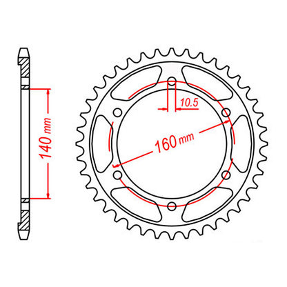 Sprocket Kit Kawasaki ZZR1100 '98 Gold - GB530ZXW 17/44
