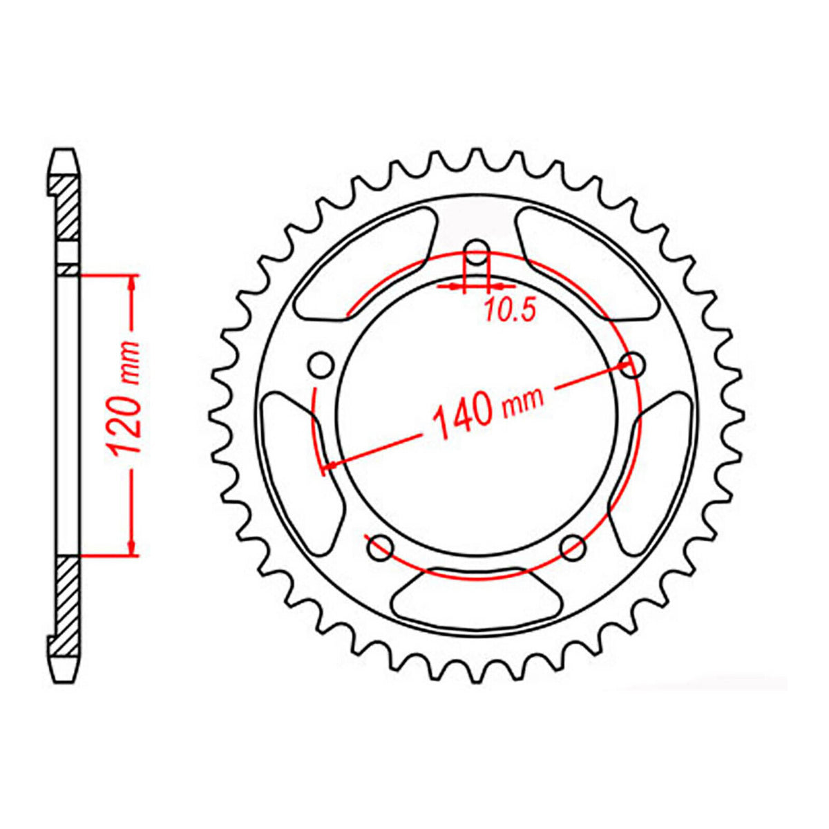 Sprocket Kit Suzuki GSXR1000 '01-'06 (K1-K6) Gold (recom) - GB530ZXW 1