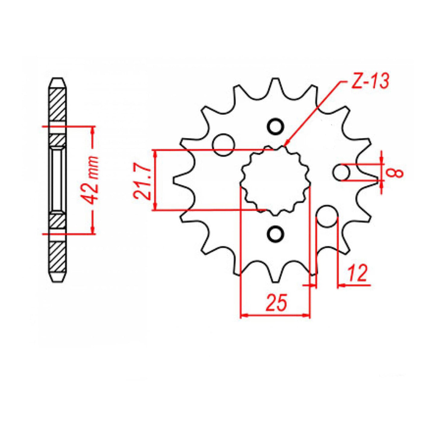 Sprocket Kit Suzuki TL1000S Gold (economy) - GB530XRE 17/38