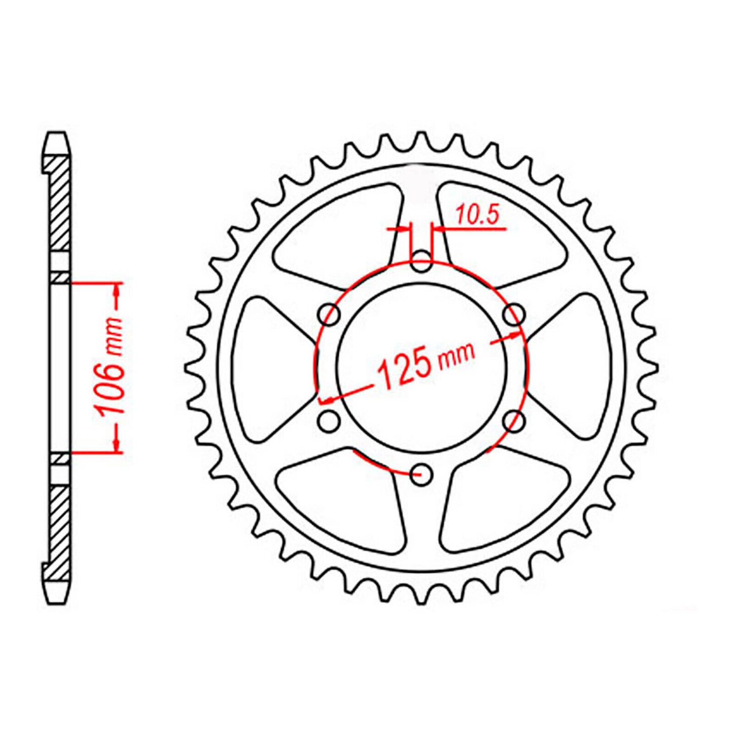 Sprocket Kit Triumph 675 Daytona '06-'11 - GB525ZXW 16/47