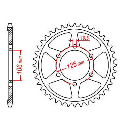 Sprocket Kit Triumph 675 Daytona '06-'11 - GB525ZXW 16/47