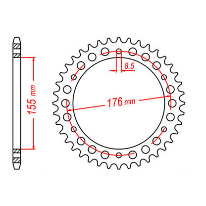 Sprocket Kit Triumph Sprint ST 1050i '06-'09 - 530ZXW 19/42