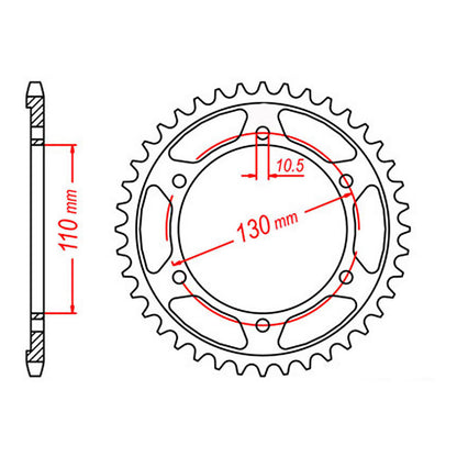 Sprocket Kit Yamaha MT07 - 525XRE 16/43