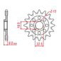 MTX 1442 Hornet Lightweight Steel Front Sprocket #520