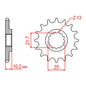 MTX 1503 Steel Front Sprocket #520