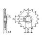 MTX 507 (2) Steel Front Sprocket #520