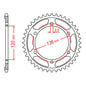 MTX 3C5 Steel Rear Sprocket #428