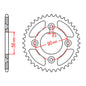 SPKT R ALLOY HONDA XR50/CRF50