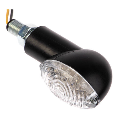 Whites LED Mini-Catseye Flasher - Black, Short Stem
