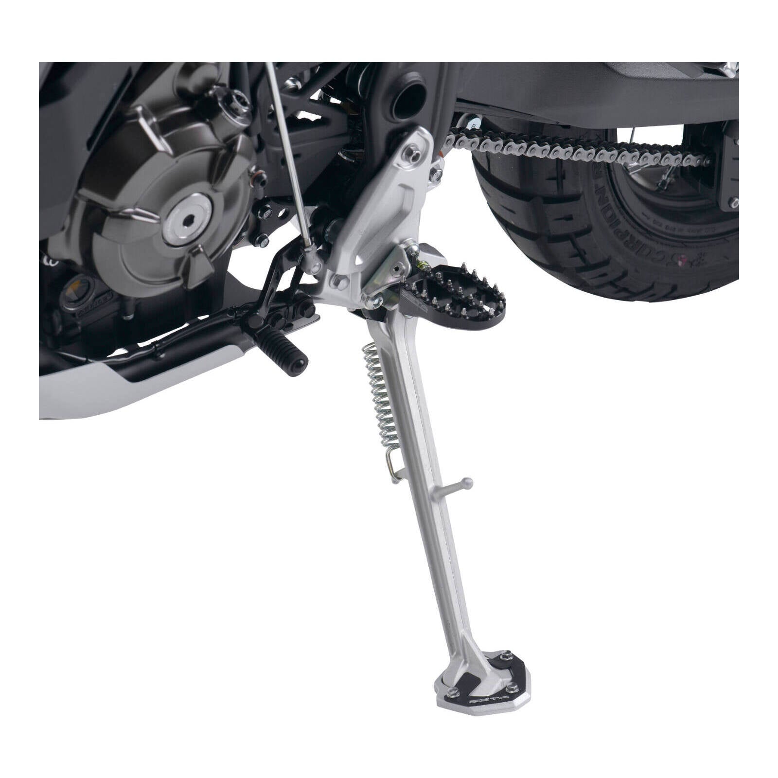 Zeta Side Stand Extender Black/Silver Yamaha Tenere 700 '20-