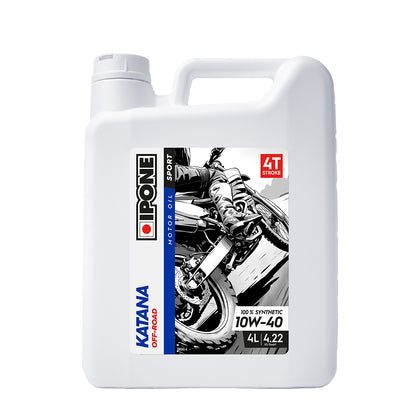 IPONE Katana Off Road- 100% Synthetic 4T - 10W40 - 4L