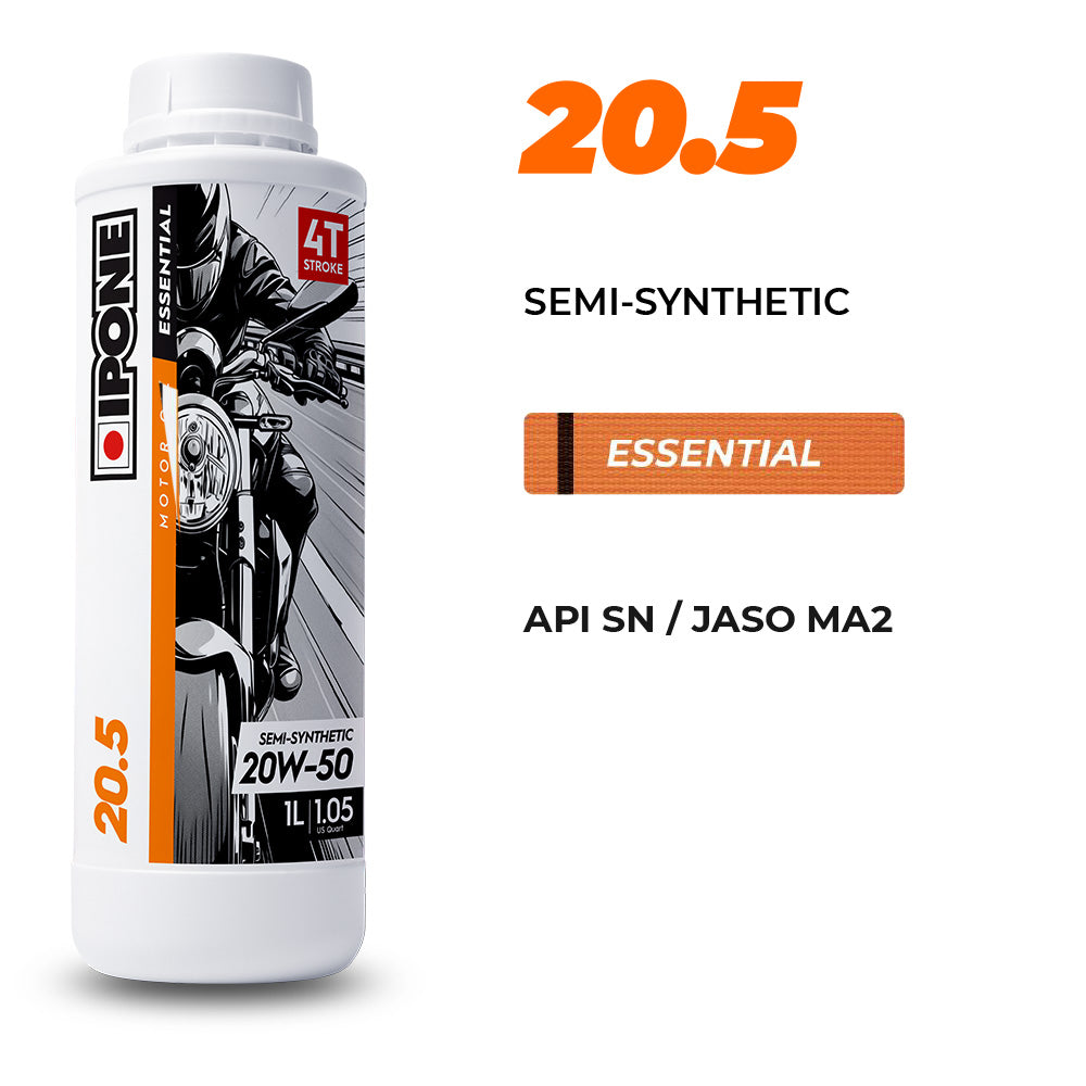 IPONE 20.5 - Semi Synthetic 4T Oil - Orange Belt in Essential Motor Oil