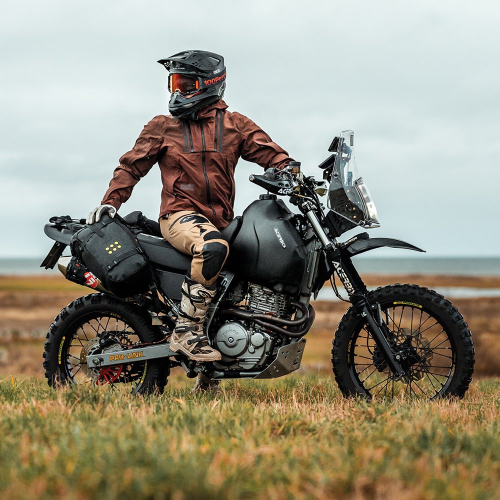 Bike fitted with the Kreiga OS-BASE and OS-Adventure Packs
